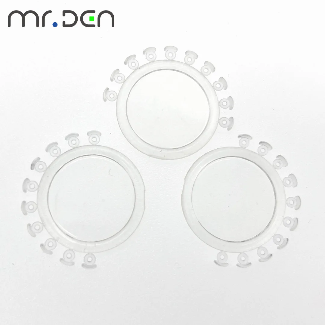 MR DEN Orthodontic Elastic Ligature Ties Round Ties for Braces Rubber Band Elastic O Ring Gray Transparent