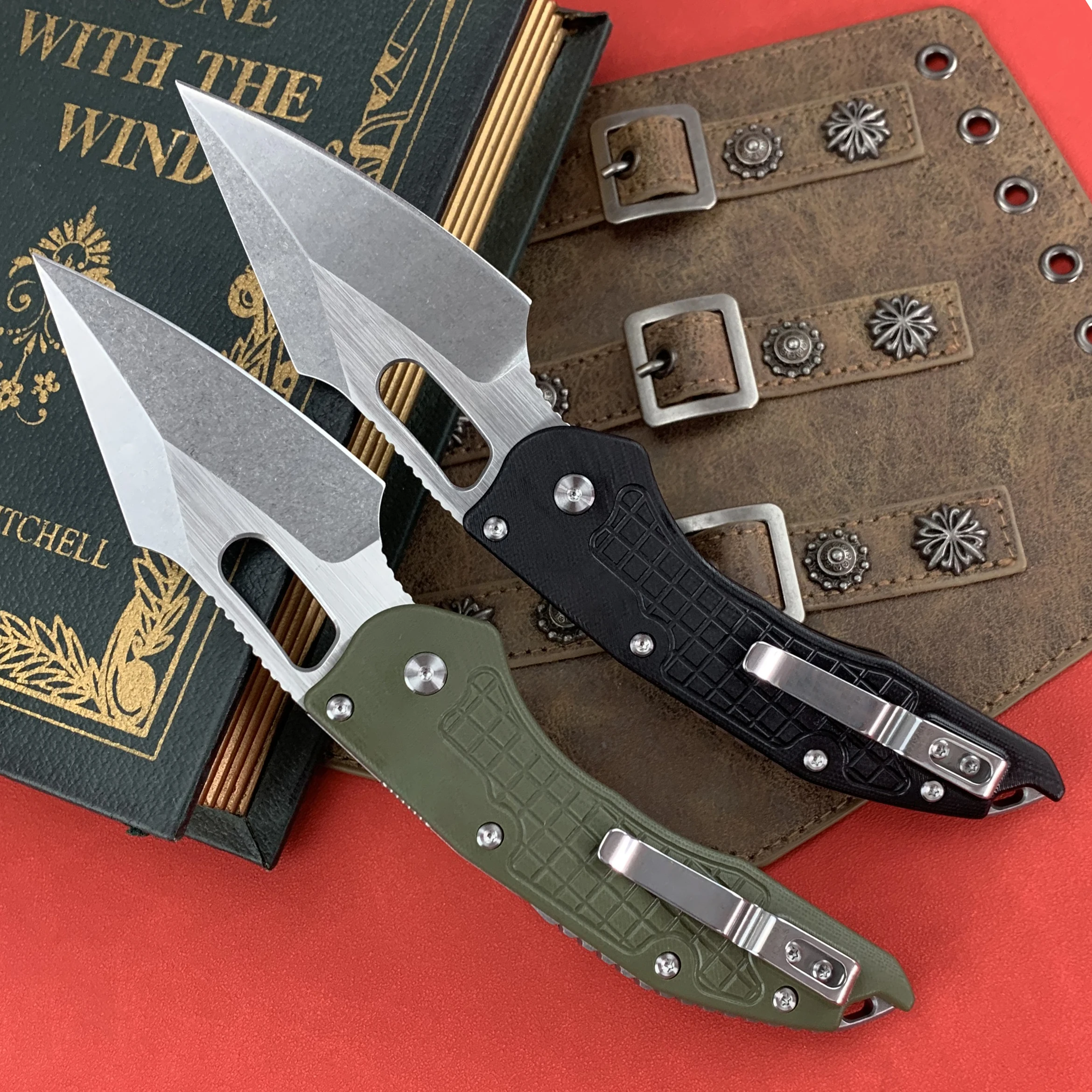 Utility Tech M390 Steel Micro Folding Knife G10 Handle Portable EDC Jackknife Self Defense Tactical Combat Pocketknives