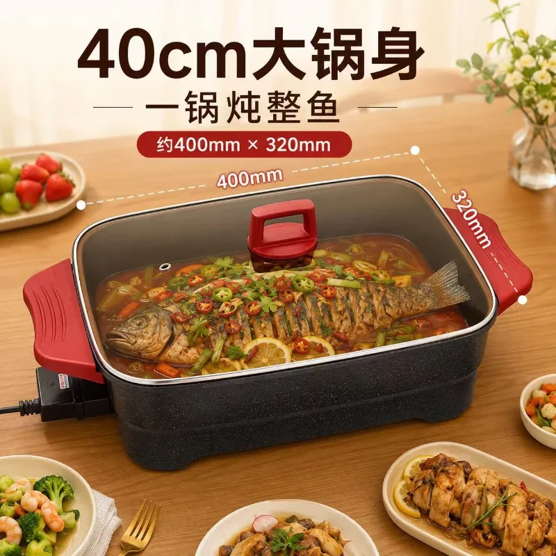 Maifan Stone 2-in-1 Hot Pot Grill Pan Large Non-stick Smokeless