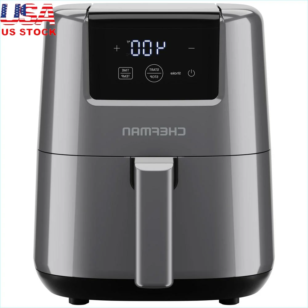 

Digital Mini Air Fryer 2Qt Compact Nonstick Dishwasher Safe Shake Reminder Fast Cooking Healthier Meals Space Saving Design