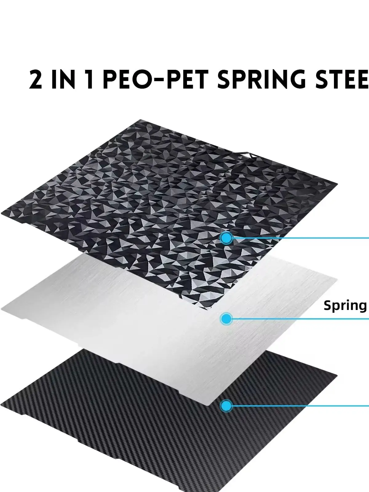 Płytka do druku Anycubic Kobra 3, teksturowana PEI i gładka PEI, blacha ze stali sprężynowej 256x268mm, płytka do druku Anycubic Kobra 3, drukarka 3D — zdjęcie produktu 7