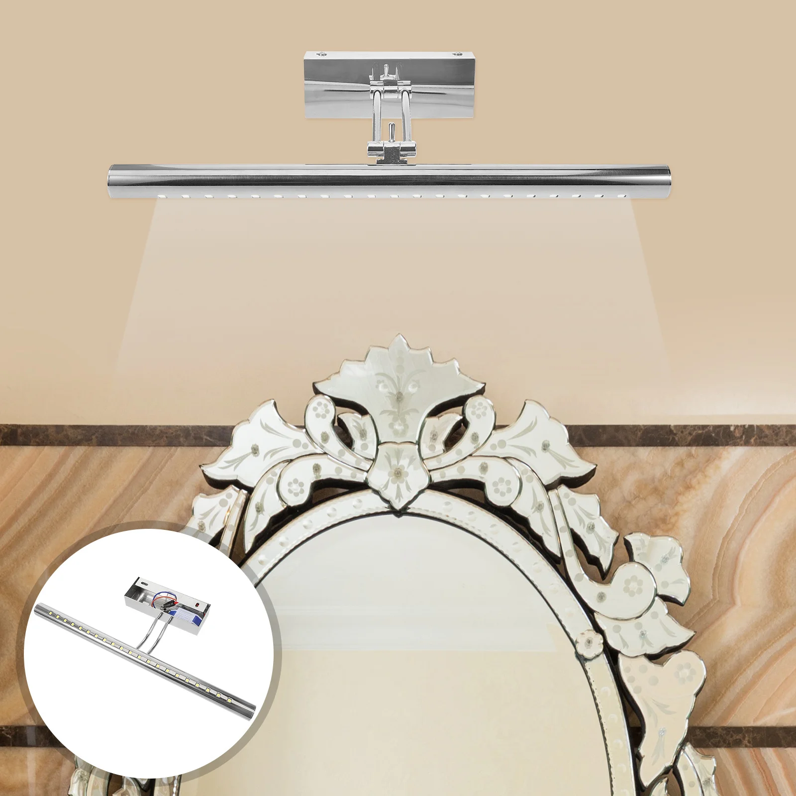 

LED Mirror Wall Lamp Bathroom Modern Style Front Light for Vanity Decor with Gentle Uniform Lighting Home Wall Mounted Fixture