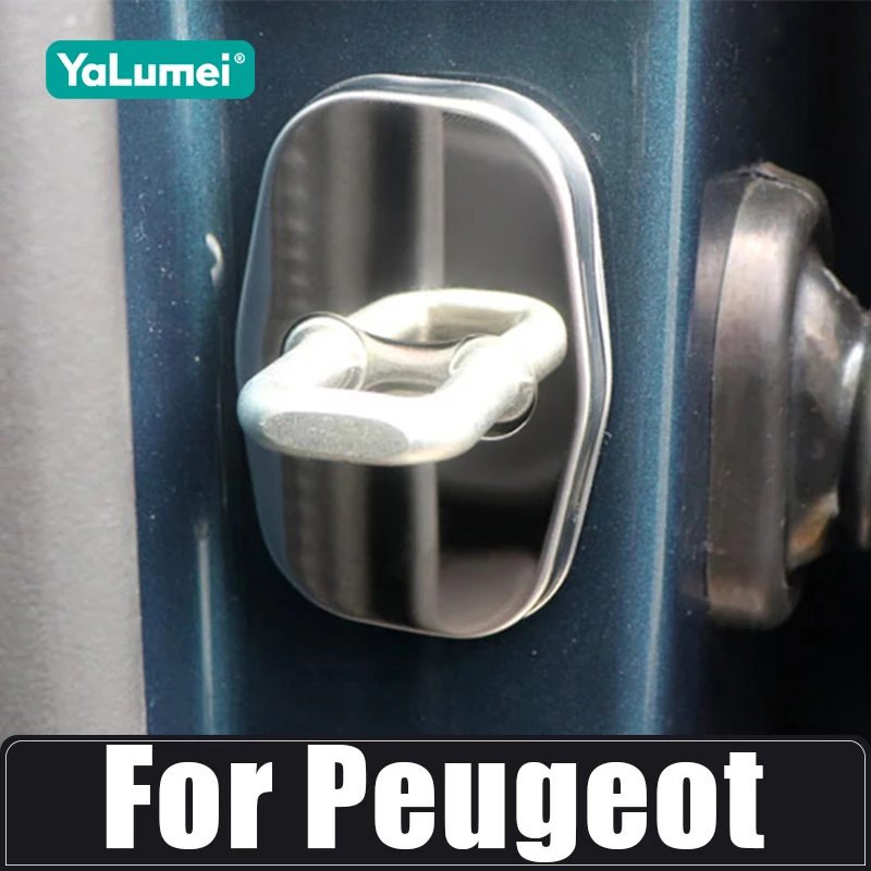 Car Door Lock Buckle Trim Cover For Peugeot 206 207 208 301 306 307 308 T9 408 607 508 5008 3008 4008 406 407 2008 SW CC GT RCZ