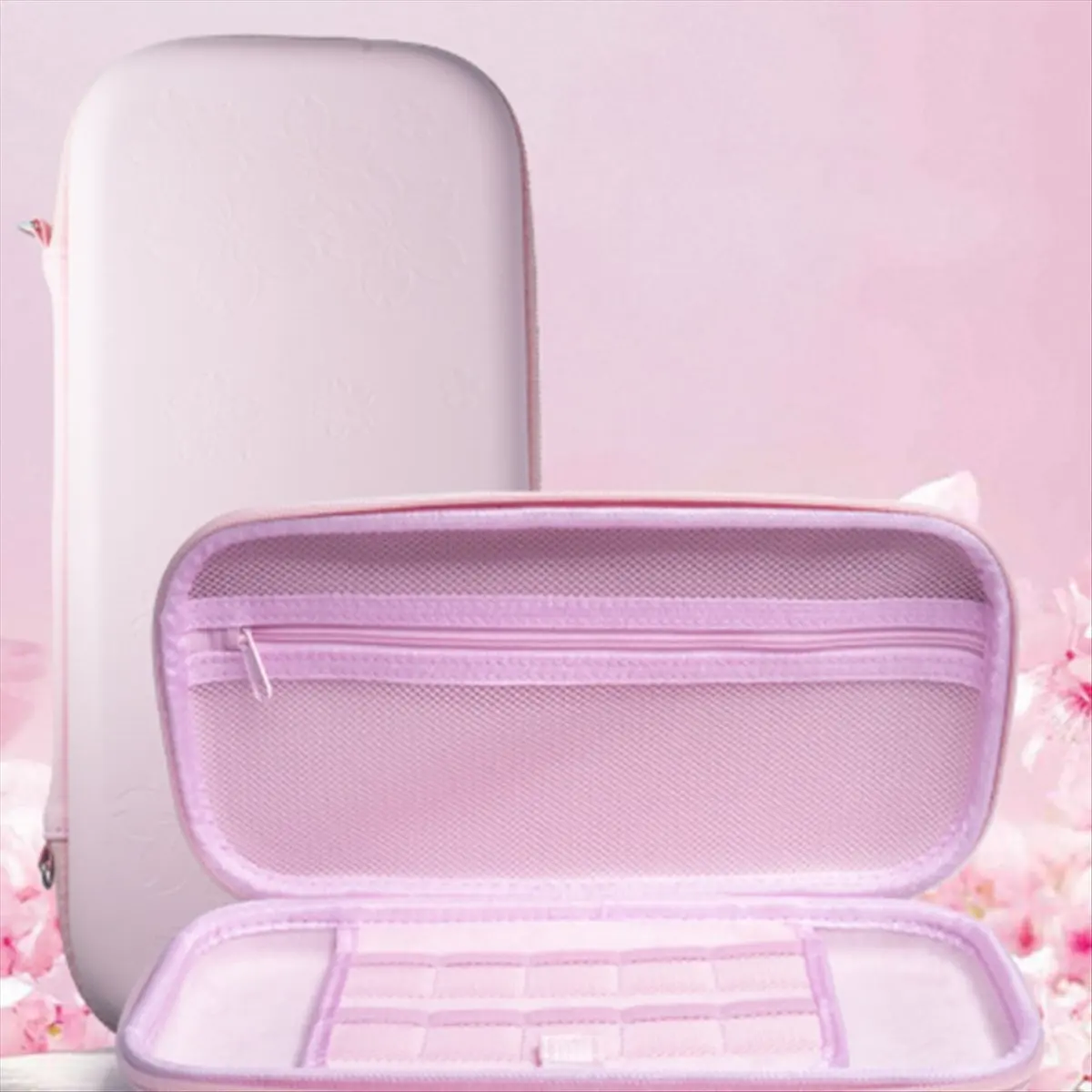 Blossoms Storage Bag Cute Pink Cherry Portable Travel Carrying Bag Shockproof Waterproof for Switch NS2 Game Accessorie