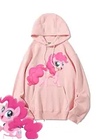 Hooded Sweater My Little Pony Clothes Casual Pinkamena Diane Pie Loose 2024 Comfortable Anime Hoodie Multi-color Cartoon