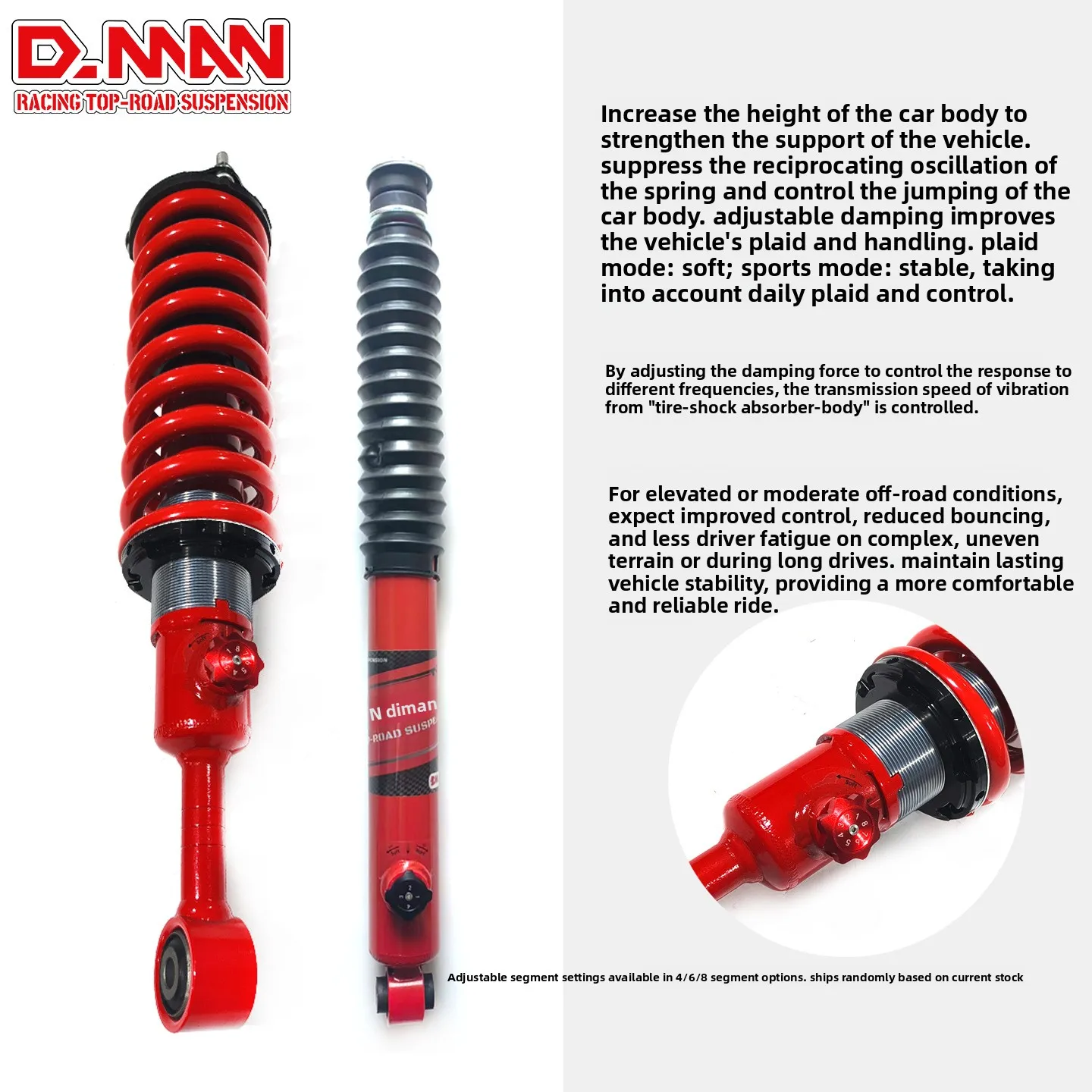 2-inch Lift Shock Absorbers (Front/Rear with Springs) for for & for Chassis Upgrade-Factory Direct Sales