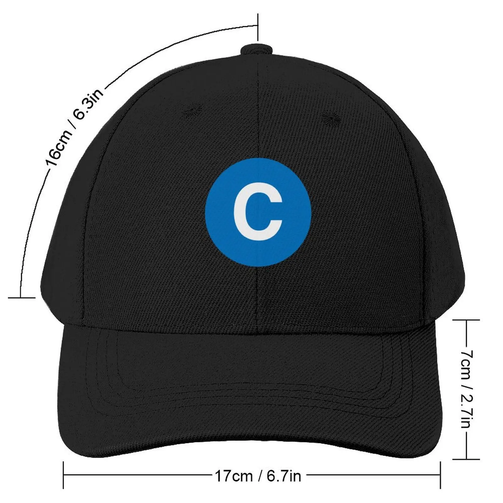 NYC C Train Subway Logo Baseball Cap Hat Man For The Sun hard hat Streetwear Sun Hats For Women Men's