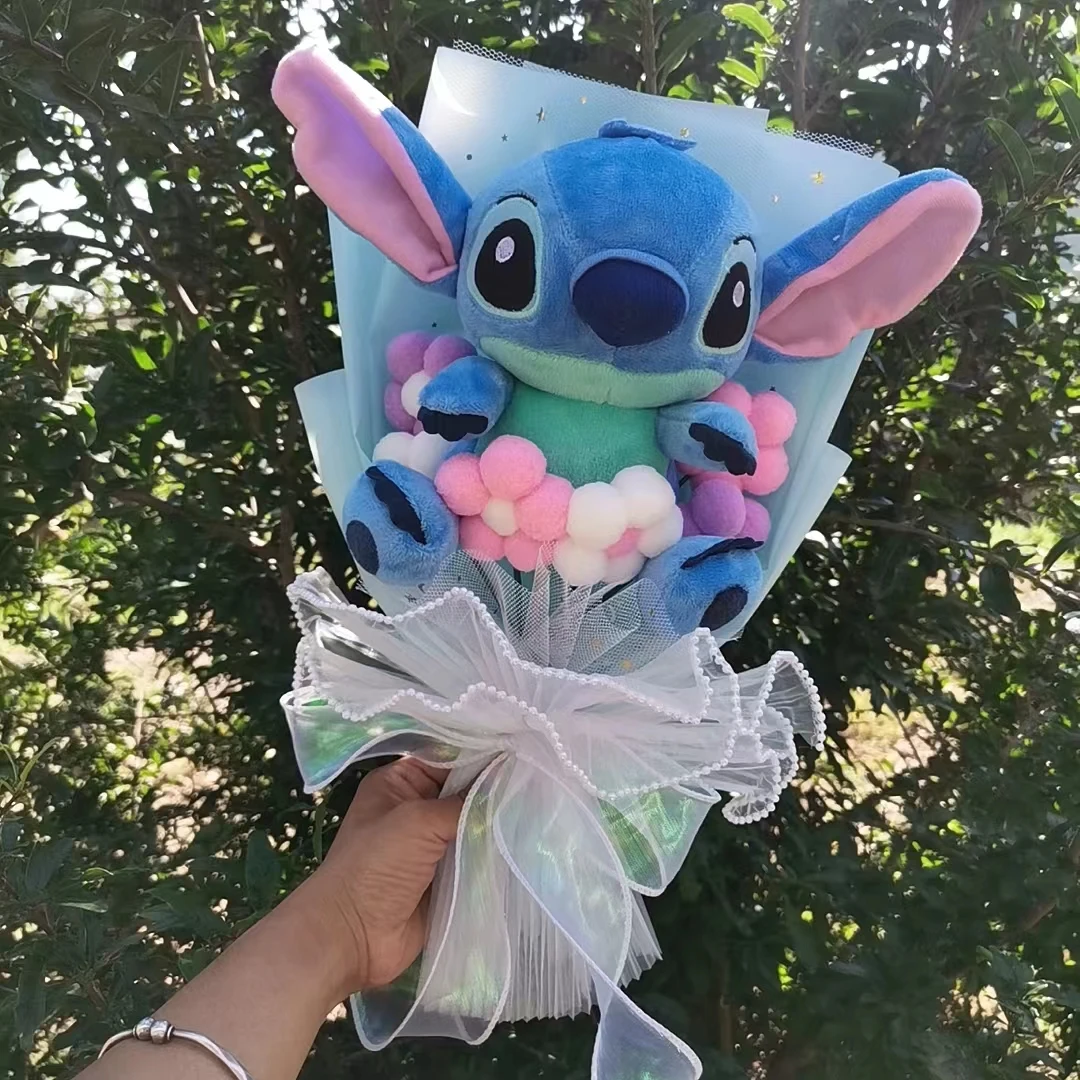 Plush Bouquet Cartoon Lovely Lilo and Stitch Stuffed Animals Doll Toys Valentine\'s Day Christmas Graduation Birthday Gifts