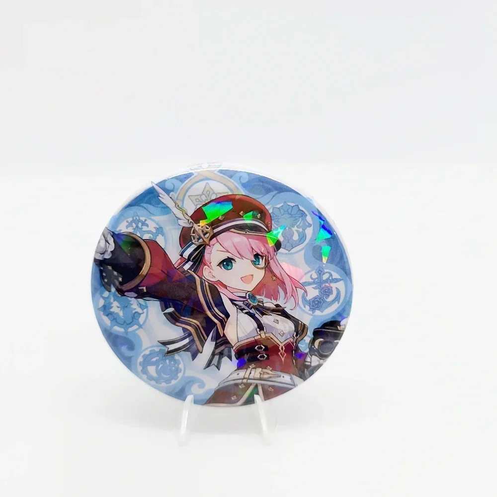 Broche Laser à Impact de 58mm, Danemark ge de Dessin Animé, The Knave Arlecchino, Cosplay, Furina, Neufalse lette, Freena, Accessoires de Sac à Dos,