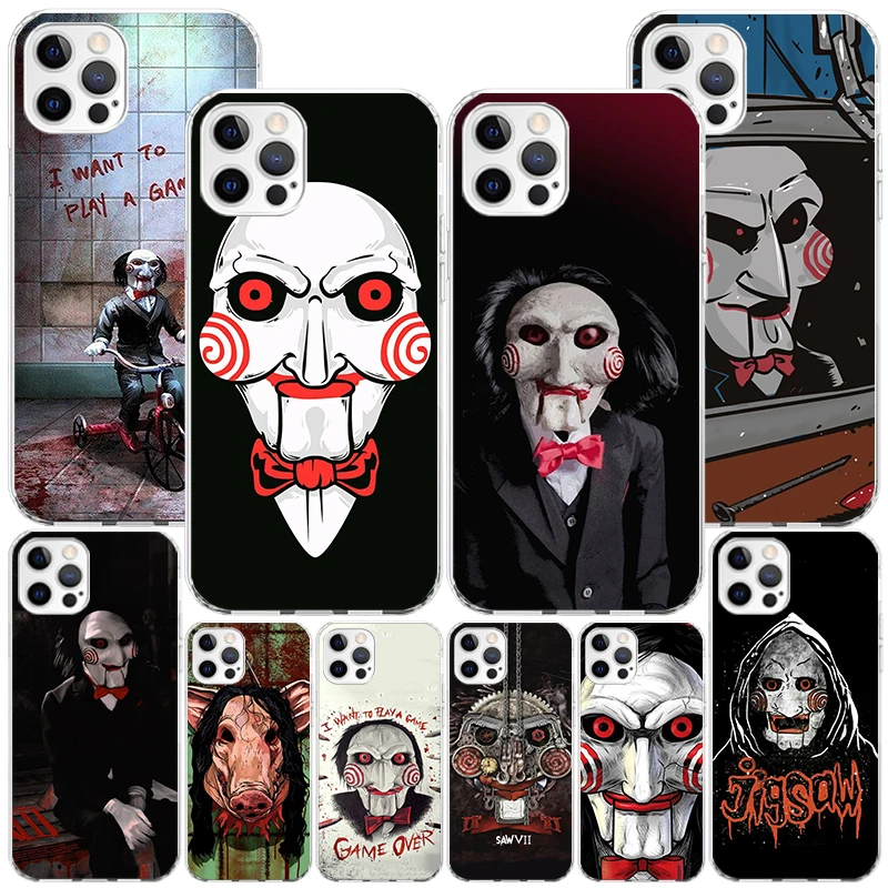 The Jigsaw Killer Horror Phone Case For iPhone 16 Pro Max 15 + 14 Plus 11 12 13 Mini Xs X XR 7 8 SE Personalized Gift Print Cove