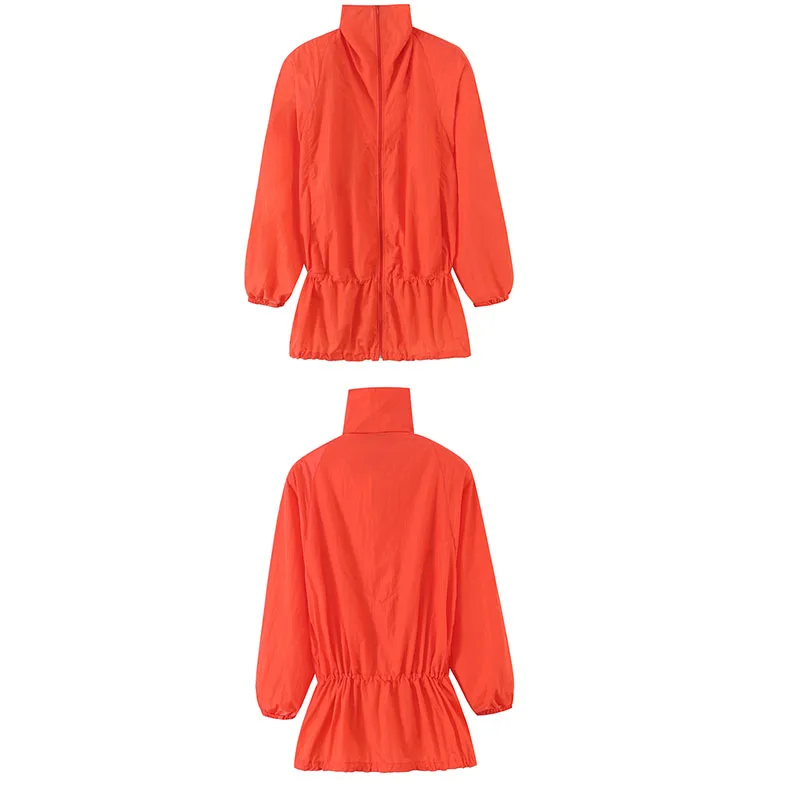 Guobioziy Women's Tech Fabric Jacket 2026 Spring-Autumn Edition Red Design French Casual Fashion Trend Commuter British Street