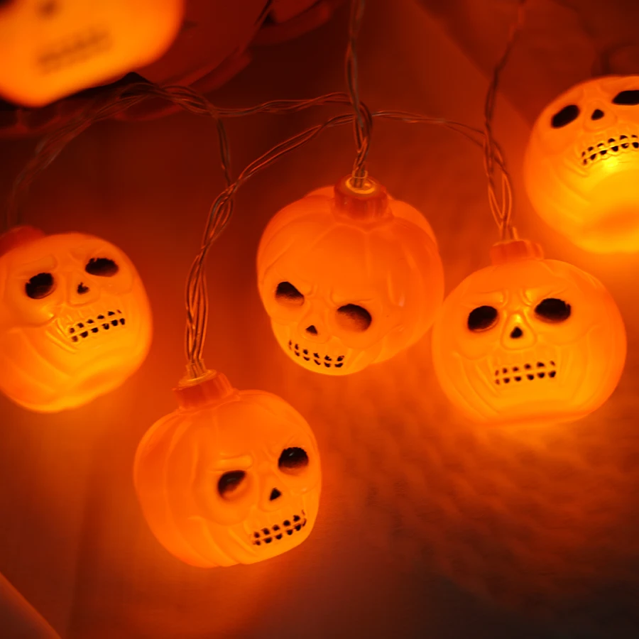 Halloween Pompoen Lantaarn String LED Kleine Kleurrijke Lantaarn Tuinbar Spookhuis Winkelcentrum Binnenplaats Decoratieve Lamp
