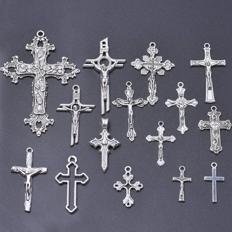 Different Metal Cross Pendants for DIY Jewellery Making