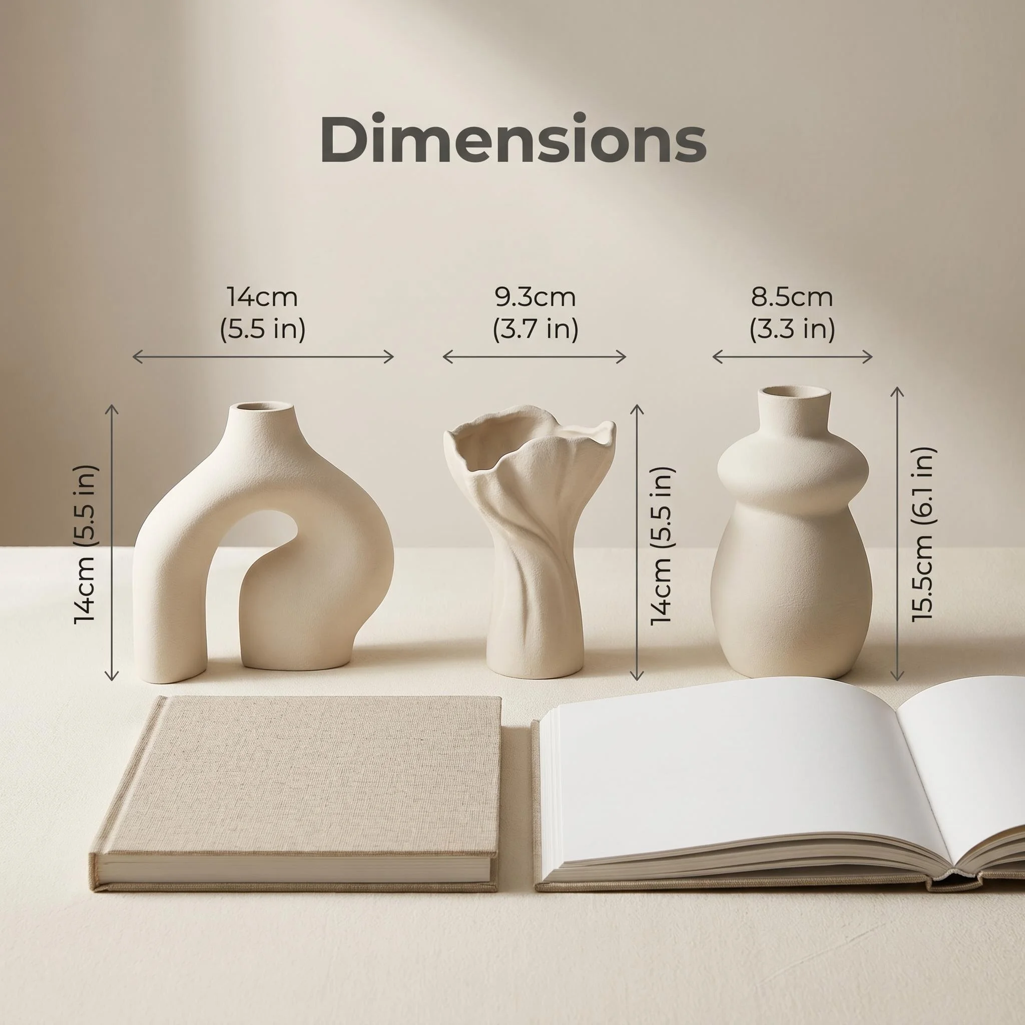 3-Piece Matte Mixed 3D Printed Vase Set, Irregular Textured Decorative Vases, Perfect for Nordic Home Decor, Entryway Table or O