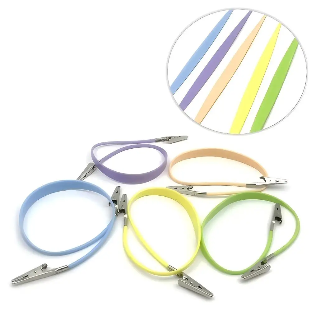 5Pcs Universal Dental Bib Holder Chain - Durable Secure Clip for Patient Napkin Scarf Saliva Towel Dentistry Supplies
