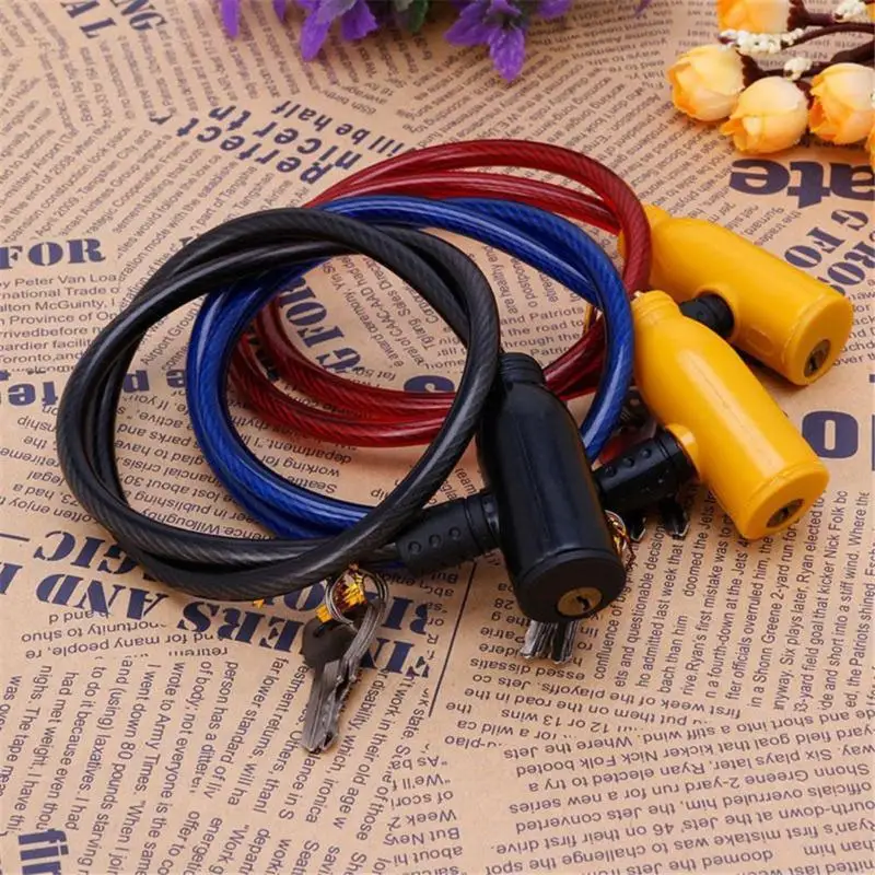 Multifunction Bicycle Lock Steel Cable Lock Outdoor Bike Anti-theft Lock Mountain Cycling Wire Lock Safety Bicycles Accessories