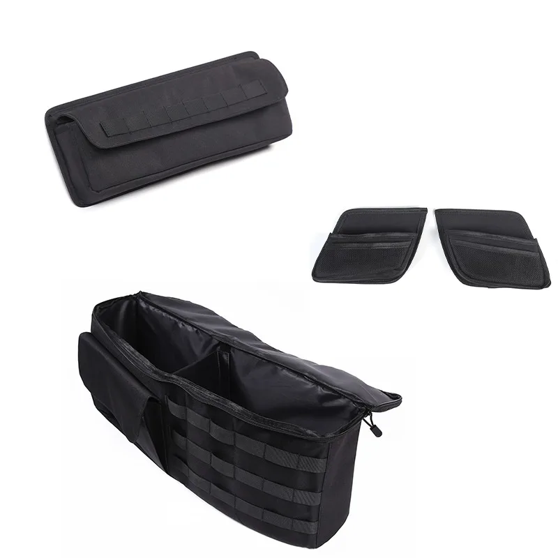 For Toyota FJ Cruiser 2007-2021 Car Trunk Side Storage Box Net Pocket Front co-pilot storage bag Car Accessories