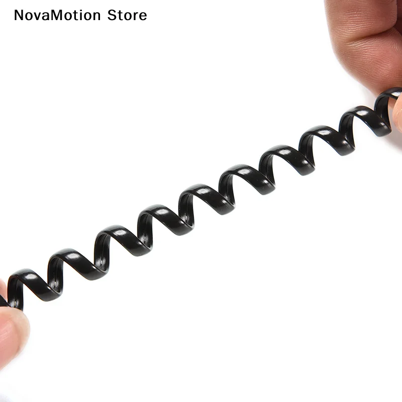 [NM]6.5FT Black Telephone Handset Phone Extension Cord Curly Coil Line Cable Wire[NM]