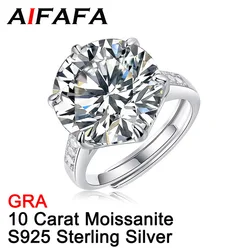 10 Carat D Color Moissanite Rings for Women Top Grade Sparkling Lab Diamond Moissanita Wedding Propose Ring Gifts Jewelry GRA