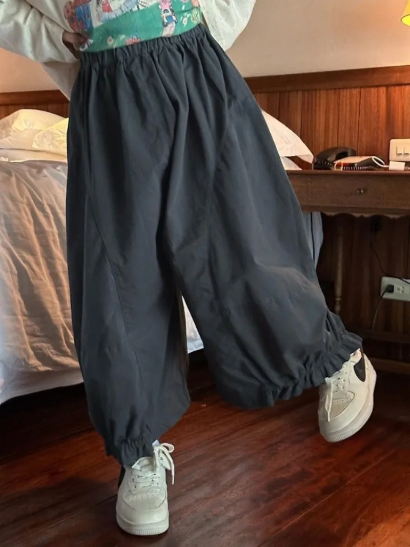 2026 Autumn New Girls' Premium Designer Pants Stylish Flared Bell Bottoms Loose Straight Casual Wear for Kids Comfortable Trendy
