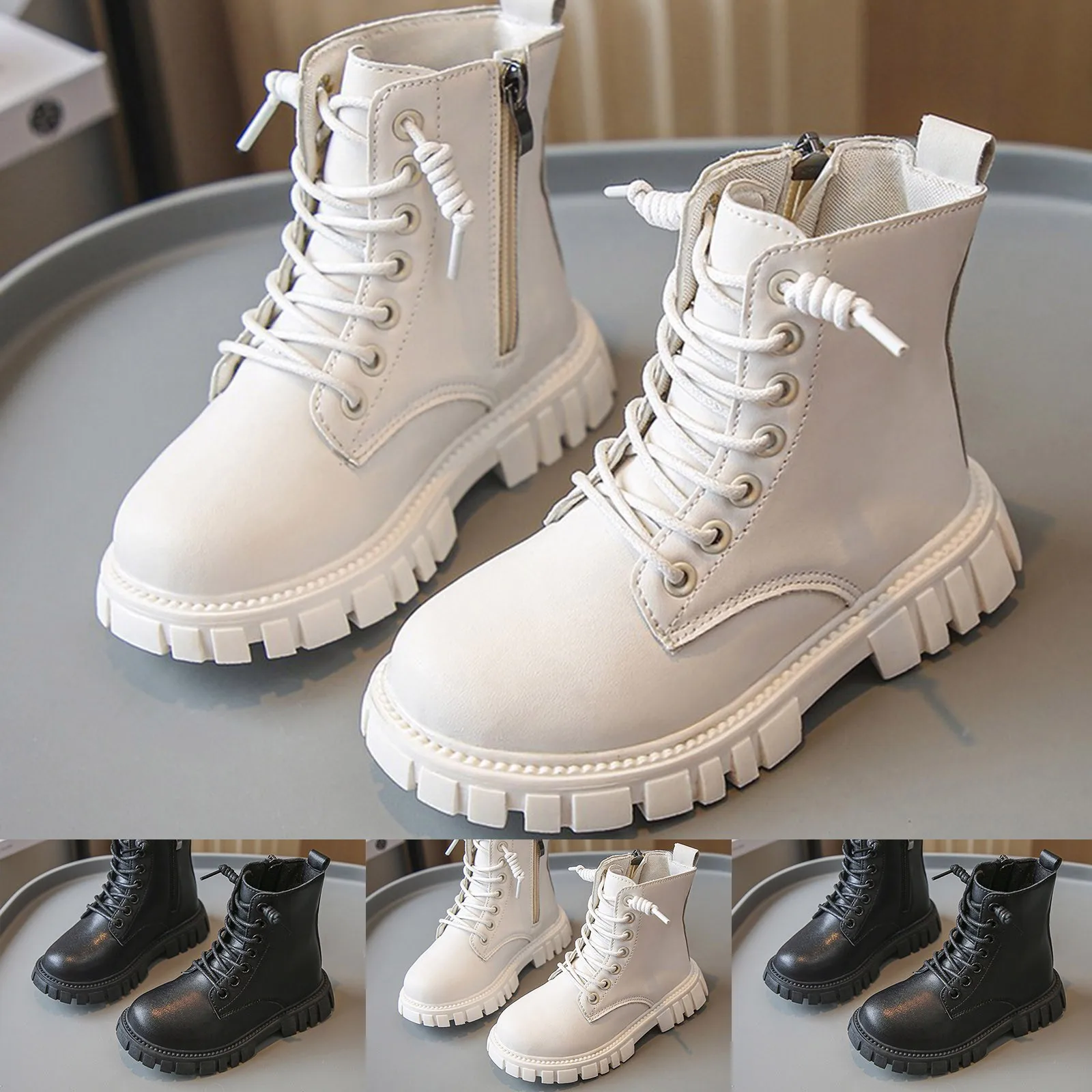 

Cowboy Boots Girls Girls And Winter Girls Leather Single Boots Children's Soft Bottom Short Boots Kids Horse Riding Boots