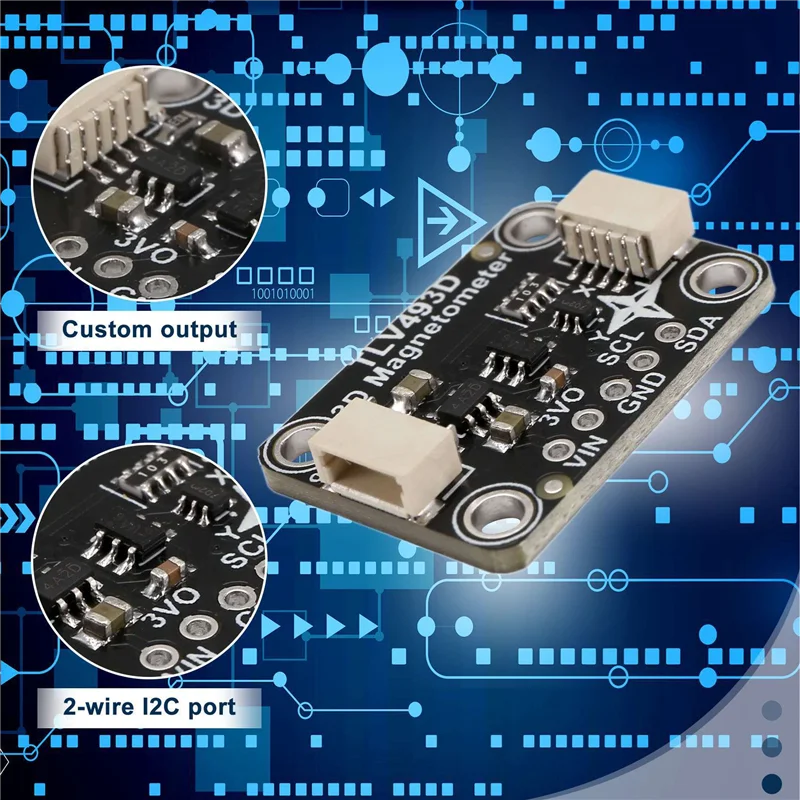 

Трехосный модуль магнитометра ABKQ-2X TLV493D, совместимый с STEMMA QT Qwiic
