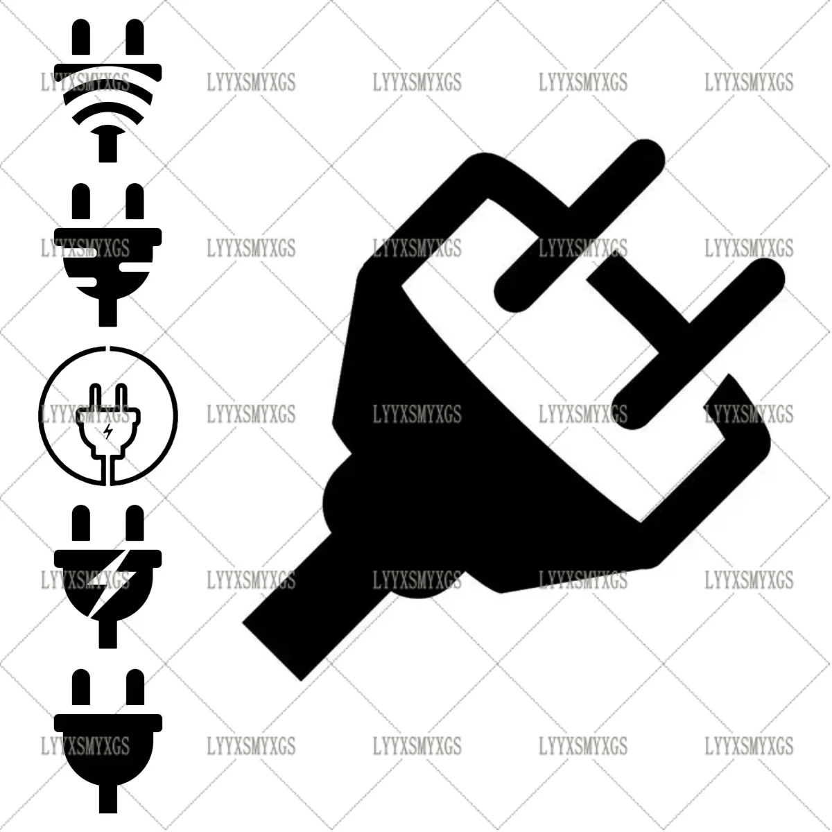 Self-Adhesive Custom Stylish Wire Plug Car Stickers Waterproof Sunscreen Vinyl Decal  PVC wholesale Car Accessories