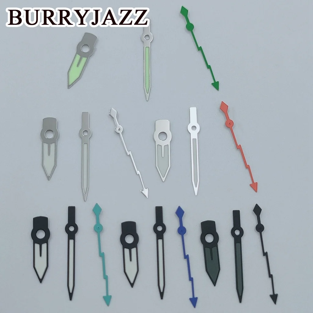

BURRYJAZZ NH35 NH36 NH38 7S26 7S36 4R35 4R36 часы серебряные черные стрелки зеленые светящиеся