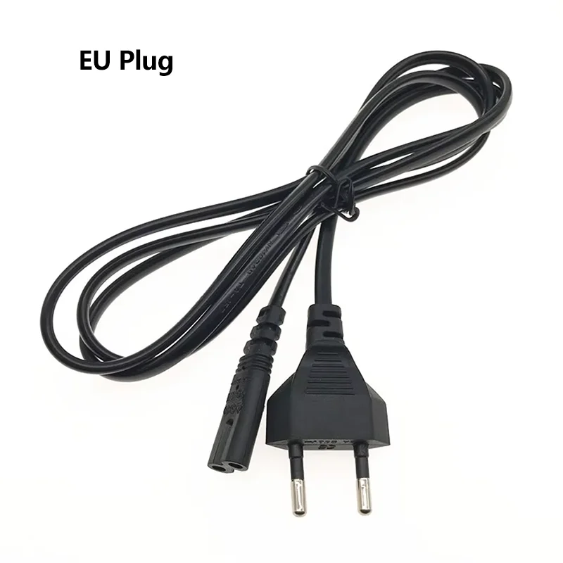 EU Power Cable 2pin High Quality Power Supply Extension Cord For Laptop Charger LED Light Flashlight Printer Radio Speaker 1.5M