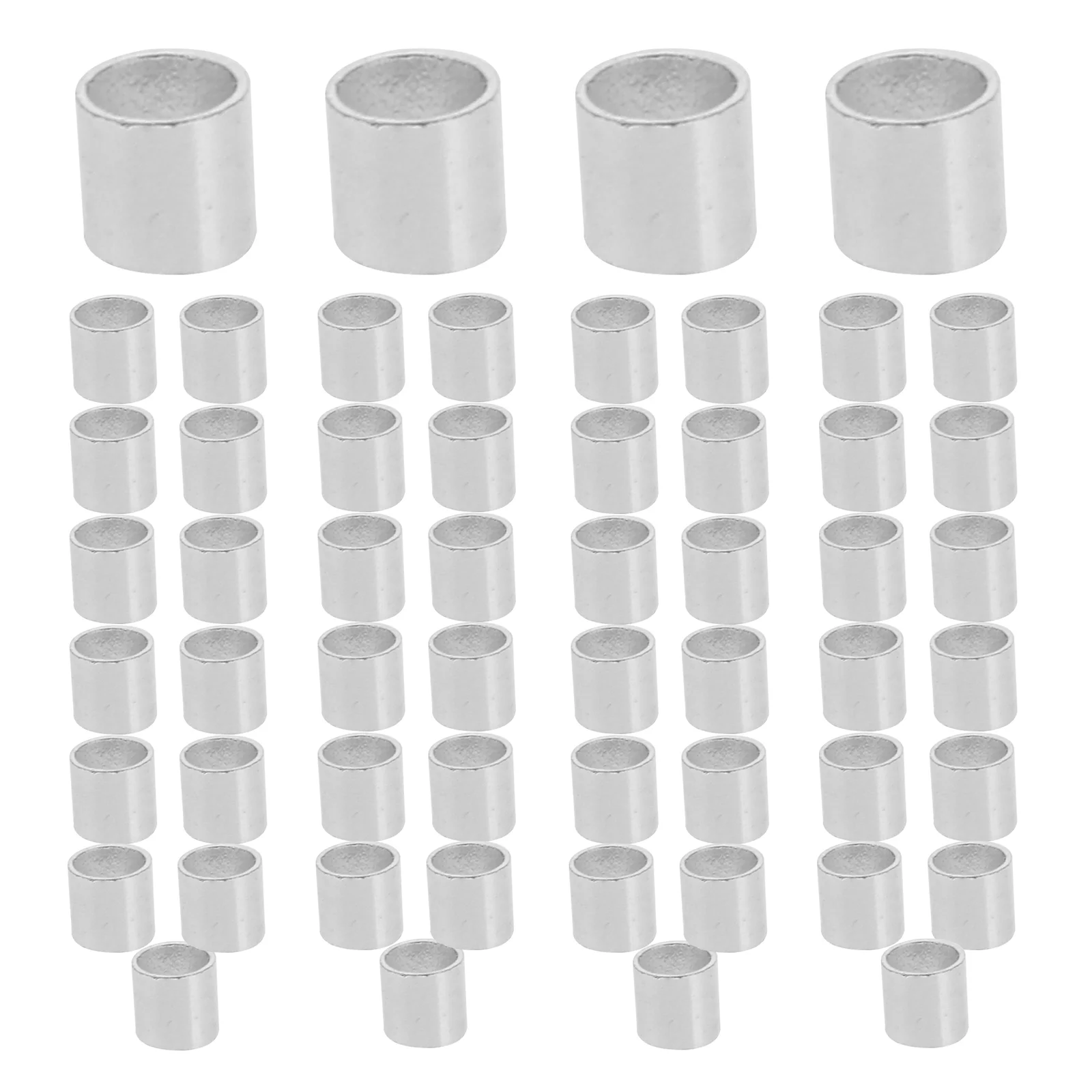 

4 Pack/2000 Copper Tube Beads DIY Positioning Accessories Jewelry Cord Connectors Charm Making