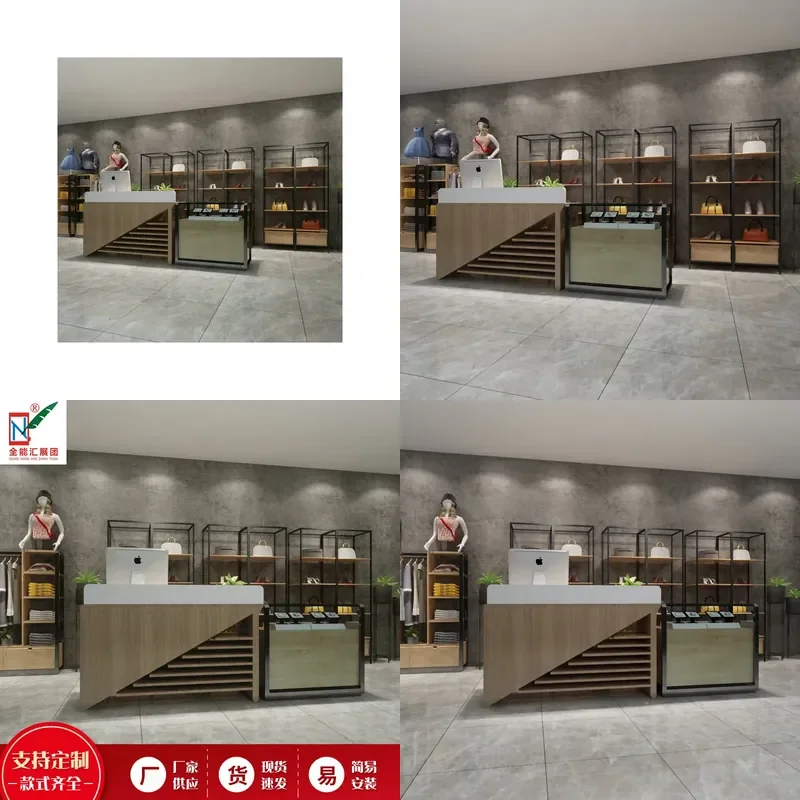 Custom Marble Reception Desk for Office Mall Store Front Counter Checkout Welcome Table
