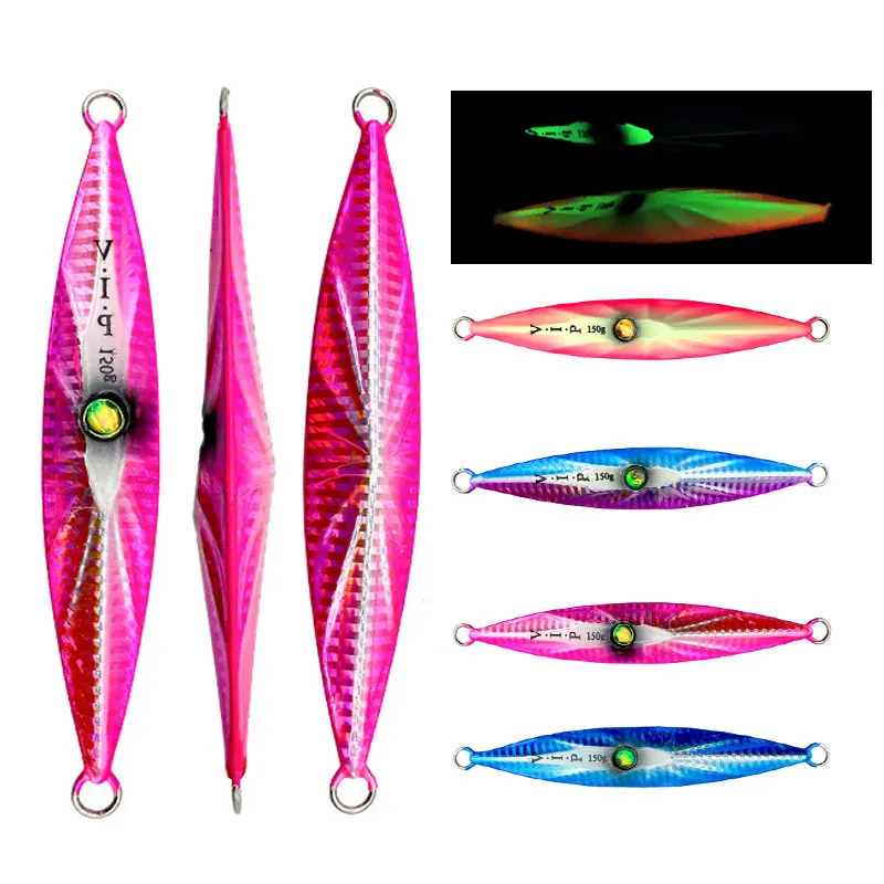 Imagem -05 - Pesca-metal Jigging Lure Slow Jig Sinking Glow Jigs Passo de Pesca Angler Lure Falling Lure 150g 200g 250g 300g 400g 500g as