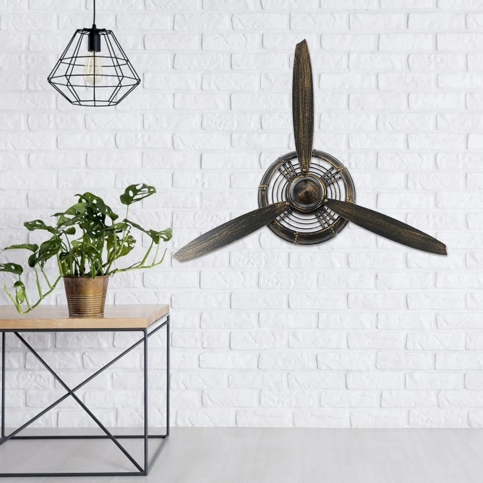 Vintage Airplane Head Wall Hanging Iron Propeller Decoration Home Office Wall Adornment Propeller Decor Home Bar Decor Supply