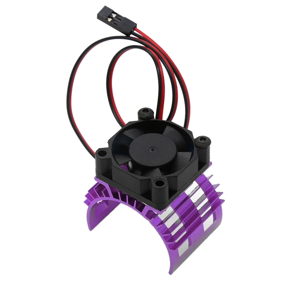 For WLtoys A959-B 144001 124019 RC Car Aluminum Alloy Motor Heatsink Cover with Cooling Fan for 540 550 3650 Motor,2