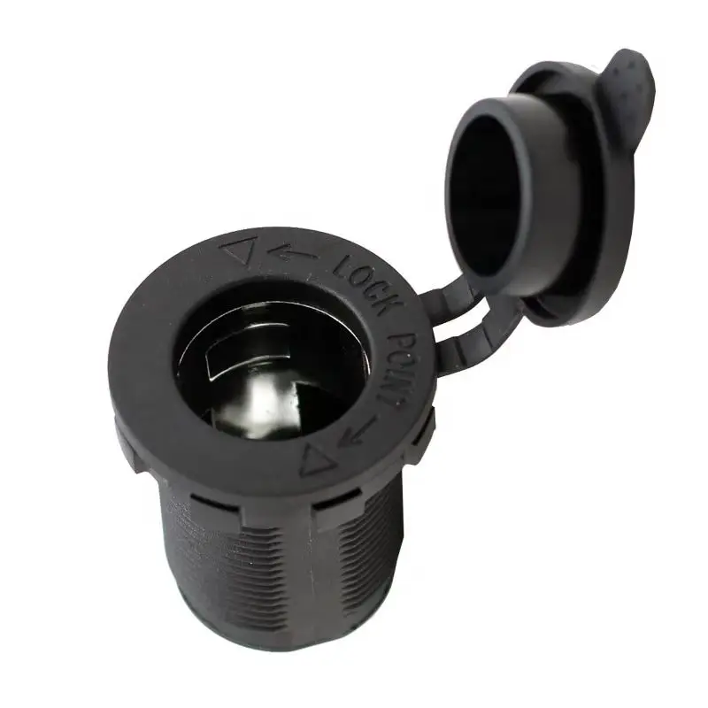 

12V Waterproof Cigarette Lighter Socket - Universal Power Outlet for Car/Boat/Motorcycle, DC Charging Port Accessory