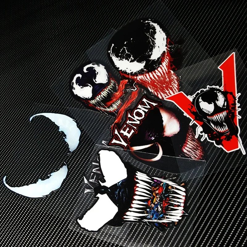 S214 Fashion Car Stickers Comics Venom Reflective Motorcycle Stickers And Decals Waterproof Exterior Decoration Scratch Cover