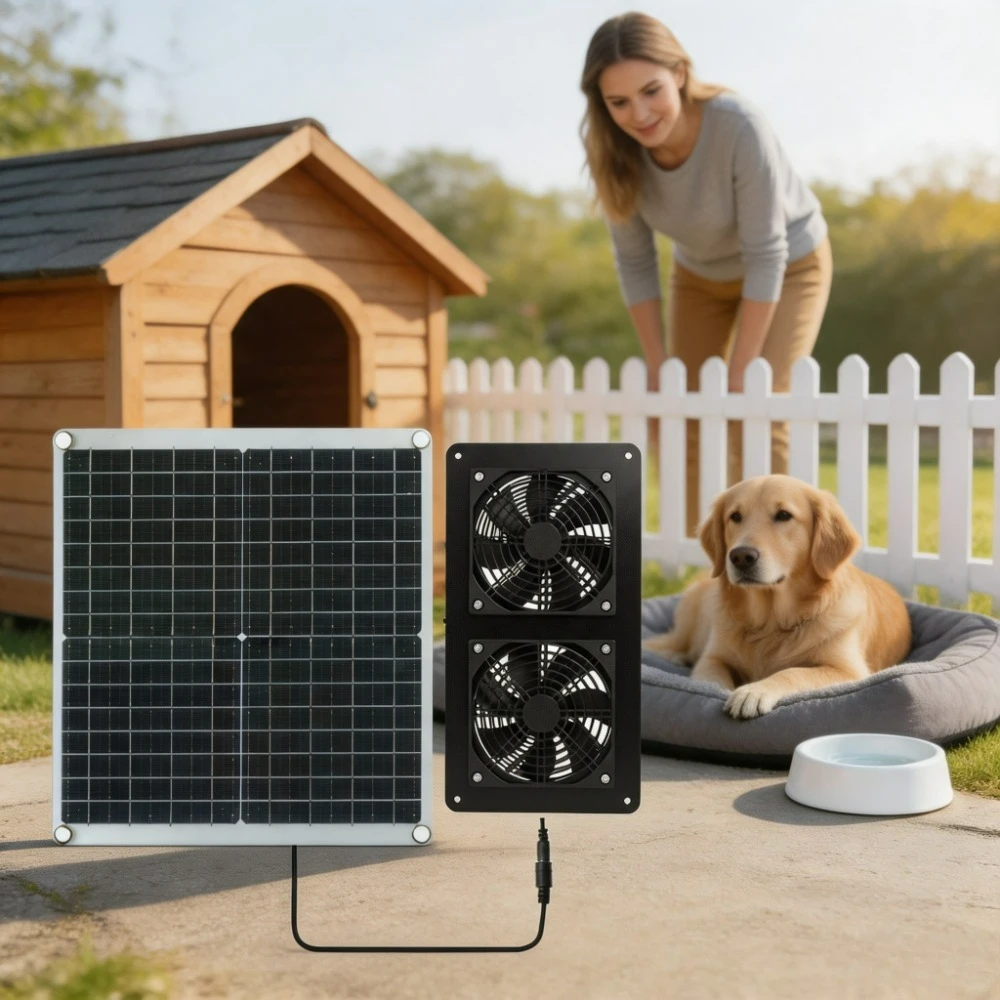 solar-powered-automatic-operation-ip65-dual-exhaust-fan-20w-30w-monocrystalline-solar-panel-outdoor-rv-trailer-chicken-coop-pet