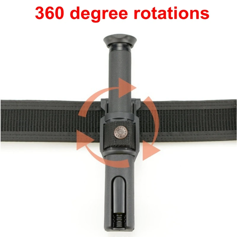 21-26 inch AutoLock Front Draw Baton Holder Tactical 360 Degree Swivel Low Carry Clip-On Baton Holster Case for Hunting