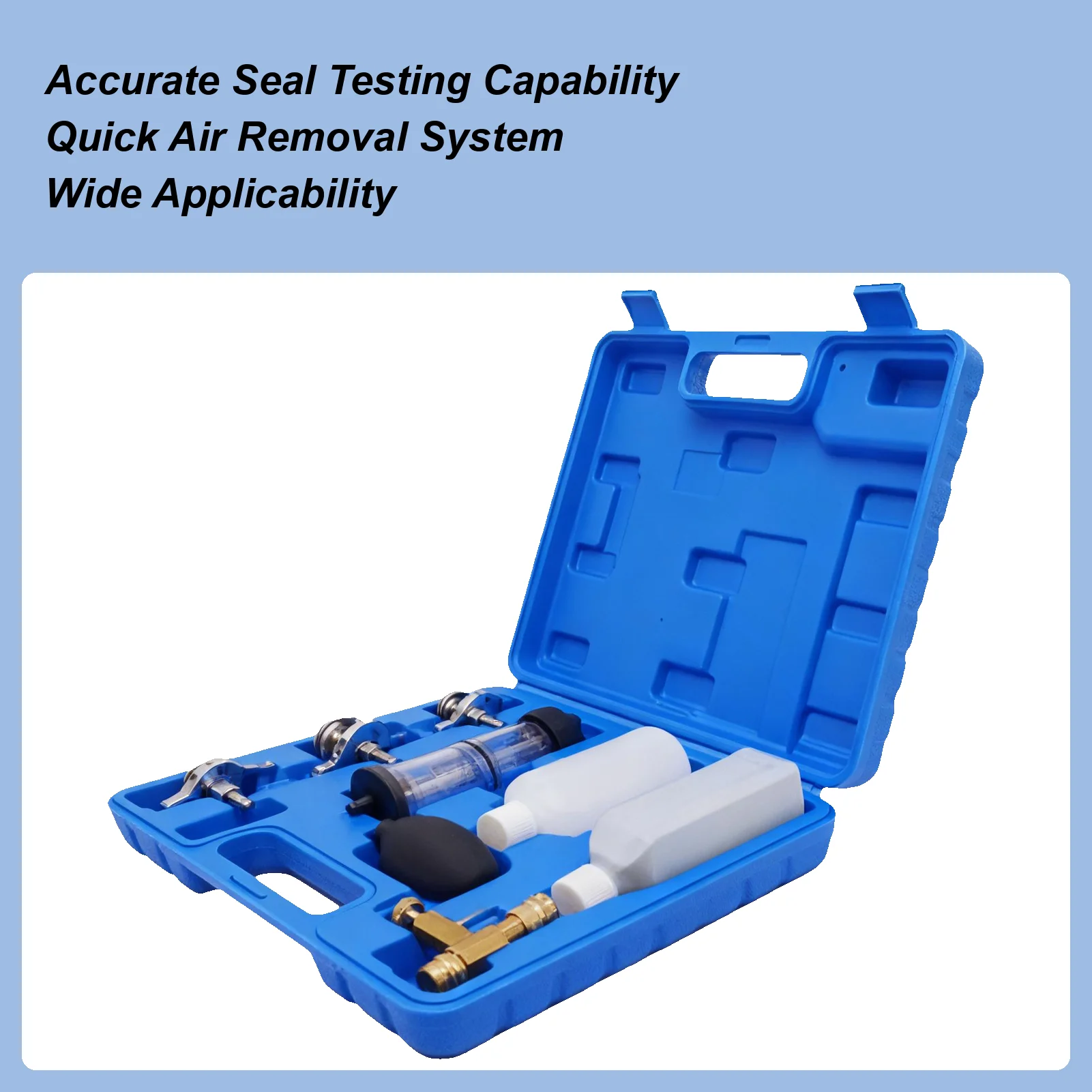 

8 шт. комплект тестера утечки горения CO2 детектор утечки головка блока цилиндров инструменты для тестирования прокладок инструмент для блока прокладок автомобильный тестер утечек