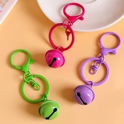 2024 New Sweet Candy Colored Bell Accessories Keyrings Colorful Metal Cute Keychain DIY Handmade Bag Car Key Decoration Gifts