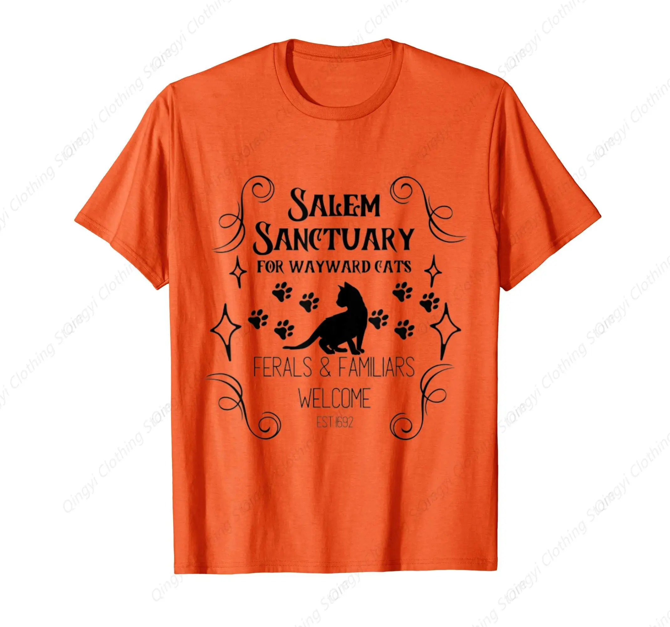 

Salem Sanctuary for Wayward Cats Halloween Ferals Familiars T-Shirt
