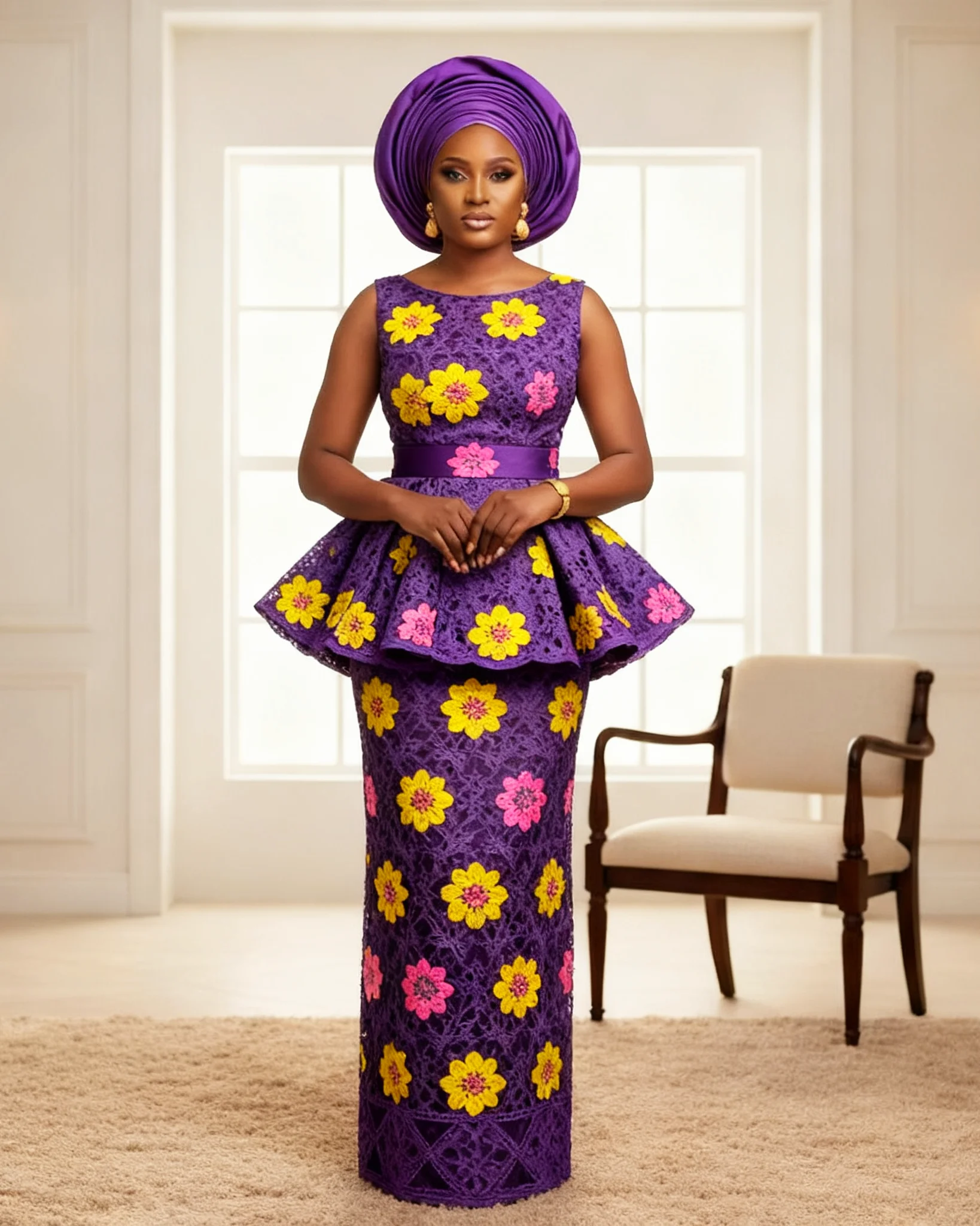 

Роскошная королевская кружевная тяжелая австрийская хлопковая африканская польская сухая ткань с вышивкой, швейцарская вуаль, одежда высокого качества, 2025 CT1581