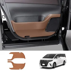 For Toyota Alphard Vellfire 40 Series 2023 2024 Interior Door Anti-Kick Pad Car Door Panel Decoration And Protection Accessories