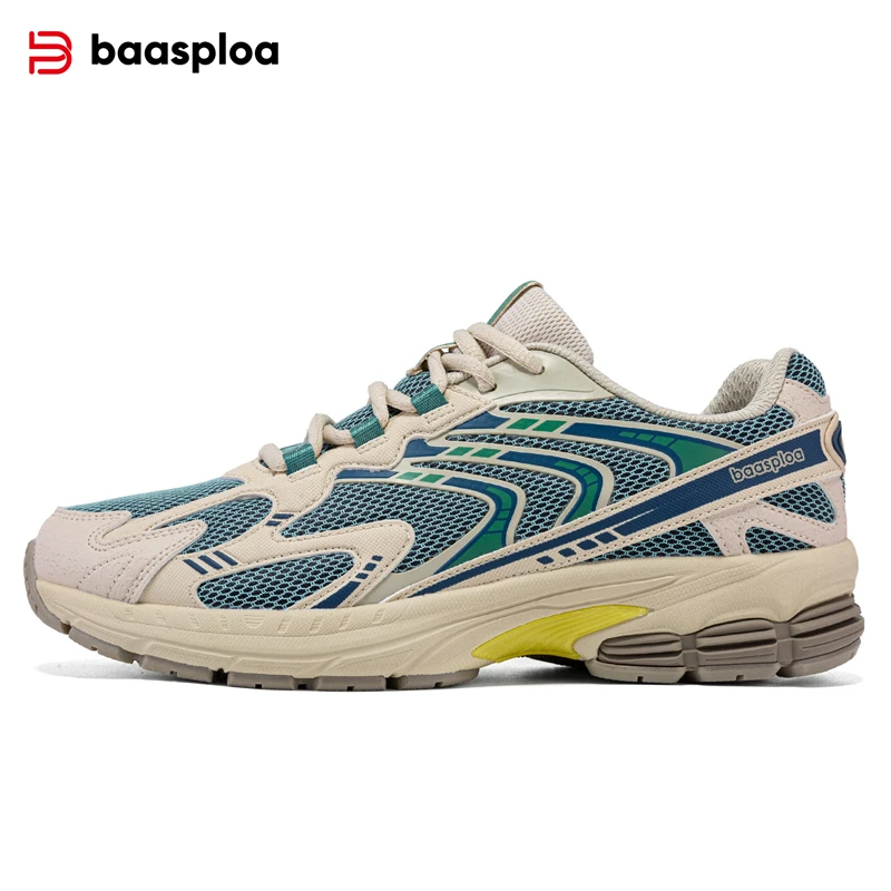 

Bassploa Men Running Sneakers 2025 Fashion Lightweight Mesh Breathable Sport Shoes Male Casual Non-Slip Walking Shoes