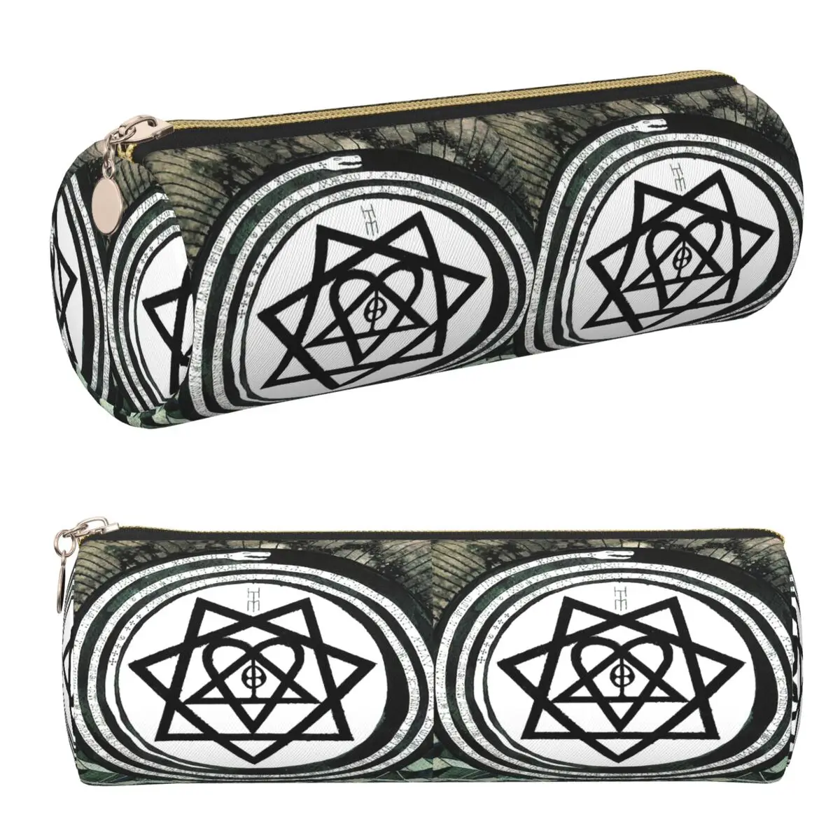 Him Band Album Heartagram Ville Valo Cool Pencil Case Pencil Pouch Cylinder Pen Box Pencil Bag for Studen Stationery Supplies