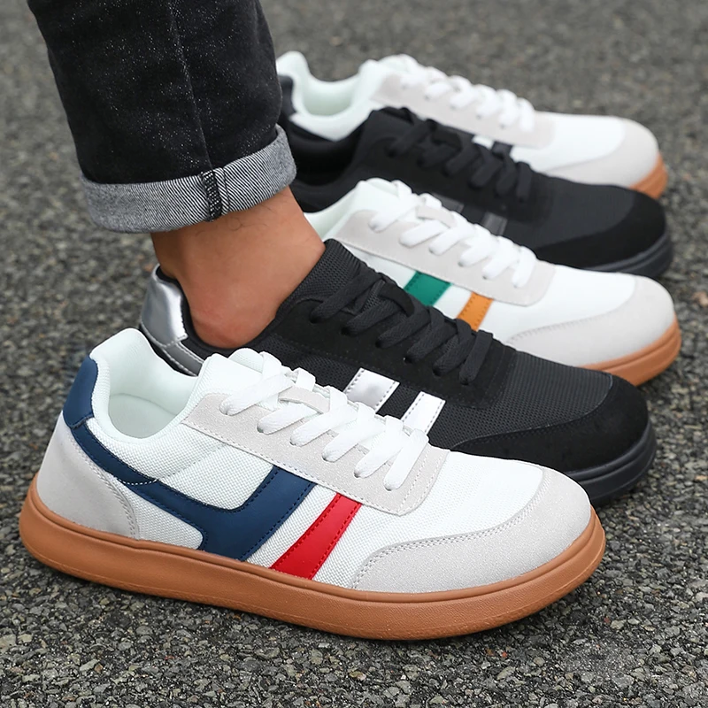 Unisex Wide Toe Barefoot Canvas Shoes Men Casual Sneakers Zero Drop Flat Fashion Skate Shoes Comfortable Daily Wear Footwear