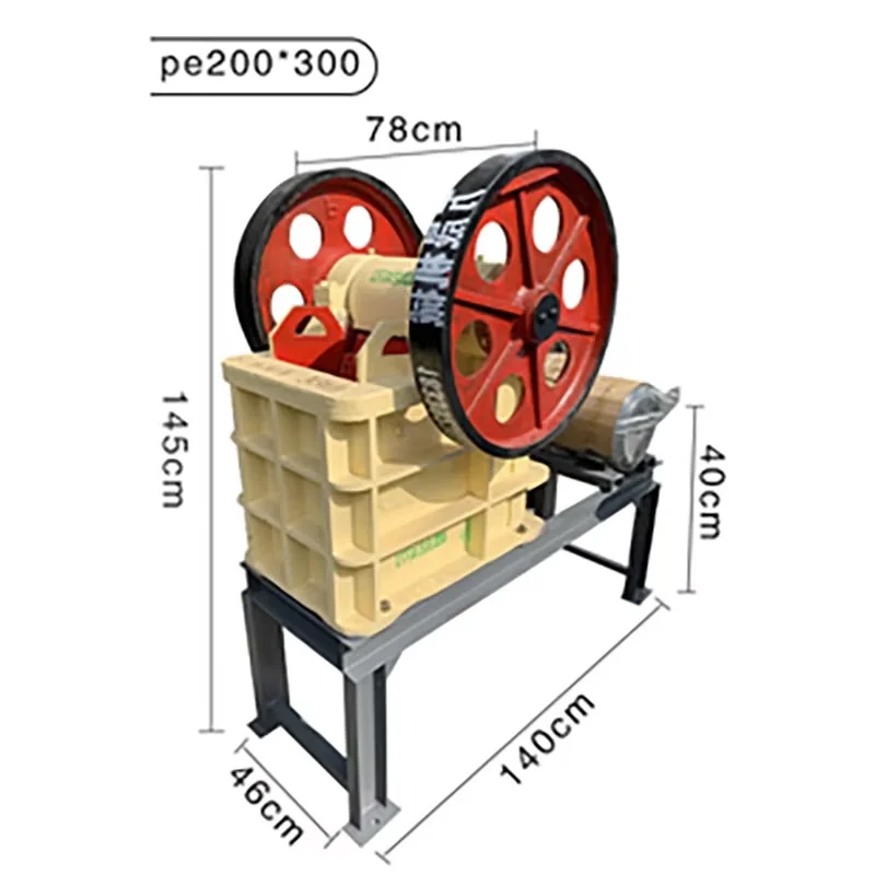 380V engine 200*300mm Crusher small stone crusher concrete test block cement block stone stone crusher jaw crusher