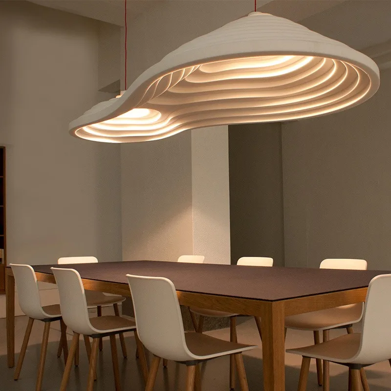 Restaurant Japanese Nordic Creative Personality Design Terraces Dining Table Bar Island Chandelier