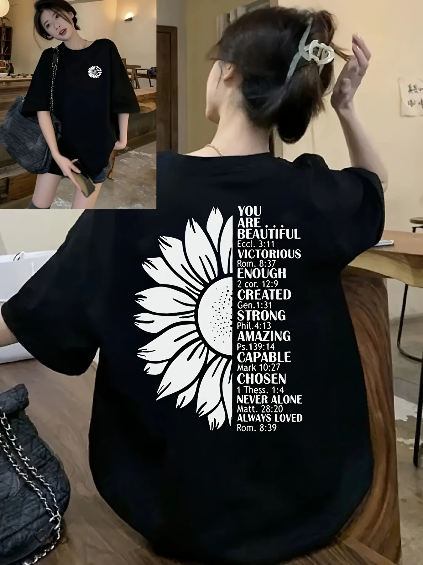 

Sunflower Graphic Printing Summer Autumn Winter Luxury Brand Pure Cotton Men's and Women's T-shirt Short Sleeve Outdoor Sports