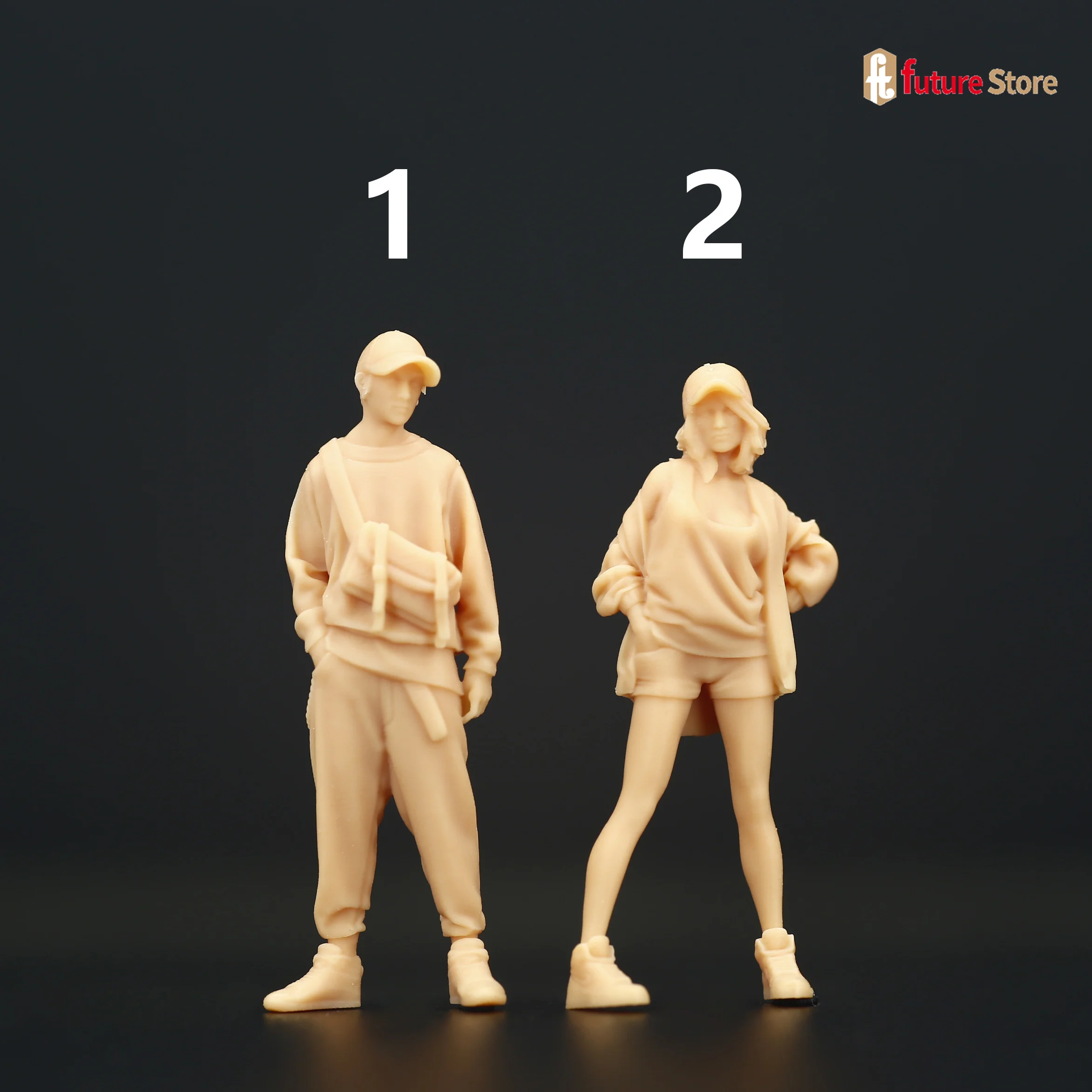 1/87 1/64 1/43 A307 Trendy Couple Boy Girl Diorama Sand Table Scene Props Miniatures Figures Model For Cars Toys Decoration